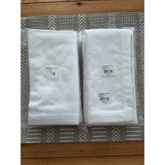 NWT Waterford Crystal formal MAEVE napkins white with design 21”x21” set of 12 - Picture 7 of 16